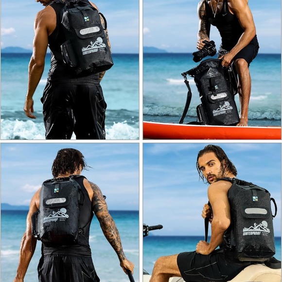 Waterproof Outdoor Sports Bag - Black - Picture 5 of 8